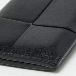 Bottega Veneta Black Leather Cassette Flap Card Case