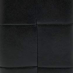 Bottega Veneta Black Leather Cassette Flap Card Case