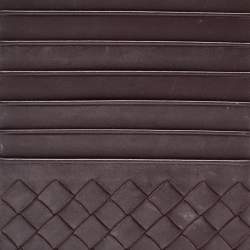 Bottega Veneta Dark Burgundy Intrecciato Leather Card Holder