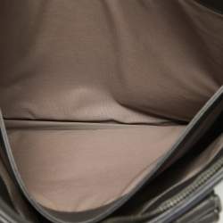 Pre Owned Bottega Veneta Dark Grey Intrecciato Leather Laptop Briefcase