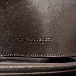 Bottega Veneta Choco Brown Intrecciato Leather Oversized Briefcase
