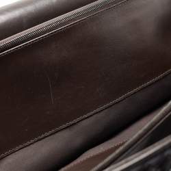 Bottega Veneta Choco Brown Intrecciato Leather Oversized Briefcase