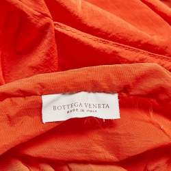 Bottega Veneta Orange Nylon Webbing Trimmed Shell Backpack