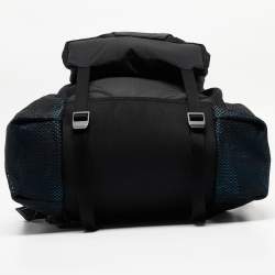 Bottega Veneta Black/Blue Nylon Trekking Backpack