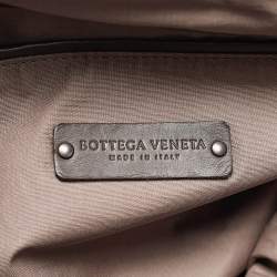 Bottega Veneta Navy Blue/Brown Intrecciato Leather and Nylon Flap Backpack