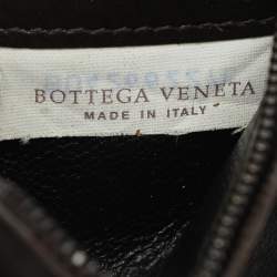 Bottega Veneta Brown Leather Intrecciato Card Holder