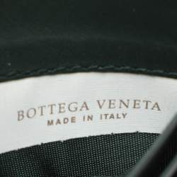 Bottega Veneta Green Intrecciato Leather Card Holder