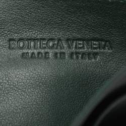 Bottega Veneta Green Intrecciato Leather Card Holder