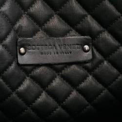 Pre Owned Bottega Veneta Black Intrecciato Leather Briefcase Bag