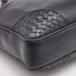 Pre Owned Bottega Veneta Black Intrecciato Leather Briefcase Bag