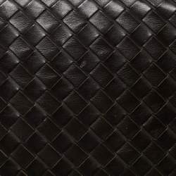Bottega Veneta Dark Brown Intrecciato Leather Envelope Flap Briefcase