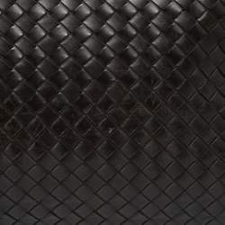 Bottega Veneta Dark Brown Intrecciato Leather Envelope Flap Briefcase