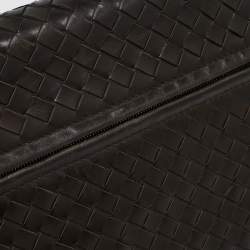 Bottega Veneta Dark Brown Intrecciato Leather Envelope Flap Briefcase