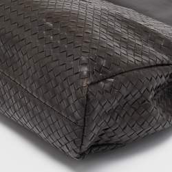 Bottega Veneta Dark Brown Intrecciato Leather Envelope Flap Briefcase