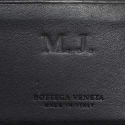 Bottega Veneta Dark Brown  Intrecciato Leather Bifold Wallet