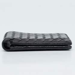 Bottega Veneta Dark Brown  Intrecciato Leather Bifold Wallet