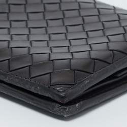 Bottega Veneta Dark Brown  Intrecciato Leather Bifold Wallet