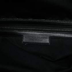 Pre Owned Bottega Veneta Black Intrecciato Leather Duffel Bag