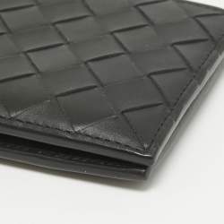 Bottega Veneta Black Intrecciato Leather Bifold Wallet