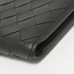 Bottega Veneta Black Intrecciato Leather Bifold Wallet