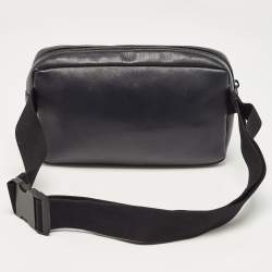 Bottega Veneta Dark Blue Intrecciato Leather Belt Bag