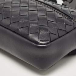 Bottega Veneta Dark Blue Intrecciato Leather Belt Bag