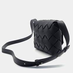Bottega Veneta Black Leather Diago Crossbody Bag