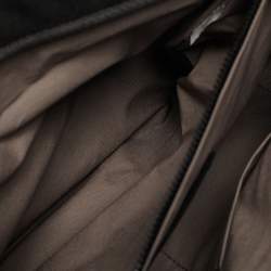Bottega Veneta Black/Grey Intrecciato Leather and Nylon Messenger Bag