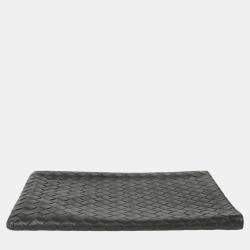Bottega Veneta  Intrecciato Leather Half Zipper Pouch