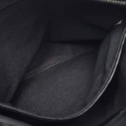 Pre Owned Bottega Veneta Black Intrecciato Leather Zip Flat Messenger Bag