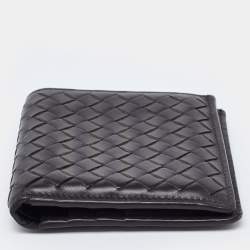 Bottega Veneta Dark Brown Intrecciato Leather Bifold Wallet