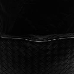 Bottega Veneta Black Intrecciato Leather and Nylon Foldable Backpack