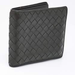 Bottega Veneta Olive Green Intrecciato Leather Bifold Wallet