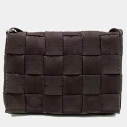 Bottega Veneta Brown Fabric Cassette Bag