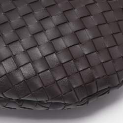 Pre Owned Bottega Veneta Choco Brown Intrecciato Leather Medium Sardine Hobo