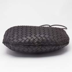 Pre Owned Bottega Veneta Choco Brown Intrecciato Leather Medium Sardine Hobo