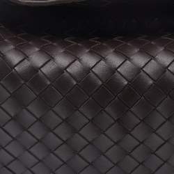 Pre Owned Bottega Veneta Choco Brown Intrecciato Leather Medium Sardine Hobo