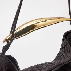 Pre Owned Bottega Veneta Choco Brown Intrecciato Leather Medium Sardine Hobo