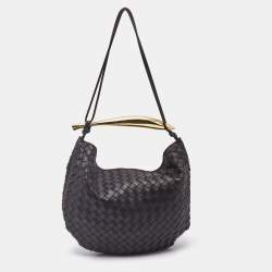 Pre Owned Bottega Veneta Choco Brown Intrecciato Leather Medium Sardine Hobo