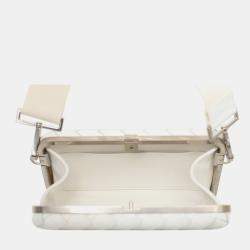 Bottega Veneta White Leather Intrecciato Case Crossbody Bag