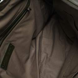 Bottega Veneta Green Intrecciato Leather Double Pocket Messenger Bag