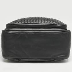 Bottega Veneta Black Intrecciato Leather Carry On Briefcase