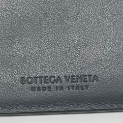 Bottega Veneta Grey Intrecciato Leather Card Holder