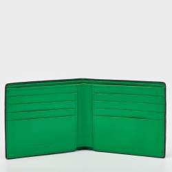 Pre Owned Bottega Veneta Dark Brown Intrecciato Leather Bifold Wallet