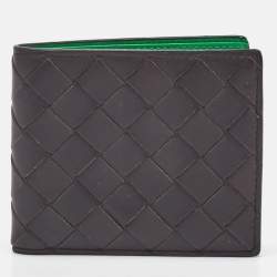 Bottega Veneta Dark Brown Intrecciato Leather Bifold Wallet