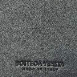 Pre Owned Bottega Veneta Black Intrecciato Leather Bifold Card Holder