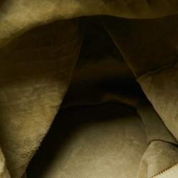 Pre Owned Bottega Veneta Green Intrecciato Leather Large Hop Bag