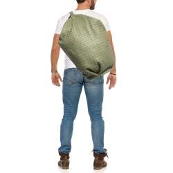 Pre Owned Bottega Veneta Green Intrecciato Leather Large Hop Bag