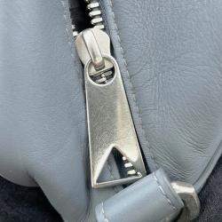 Pre Owned Bottega Veneta Intrecciato 2Way Business Bag Gray Leather