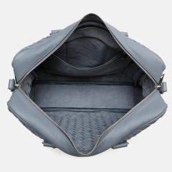 Pre Owned Bottega Veneta Intrecciato 2Way Business Bag Gray Leather